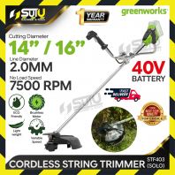 [SOLO - Machine only] GREENWORKS STF403 40V Cordless String Trimmer 1200W (No Battery & Charger)