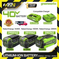 GREENWORKS 2908162 / 2911162 / 290762 40V Battery 4.0Ah / 5.0Ah / 8.0Ah GREENWORKS 2908162 / 2911162 / 290762 40V Battery 4.0Ah / 5.0Ah / 8.0Ah