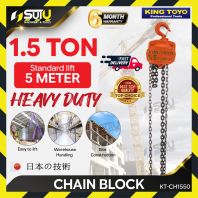 KING TOYO KT-CH1550 / KTCH1550 1.5 Ton x 5M  Heavy Duty Chain Block
