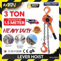 KING TOYO KT-LH3015 / KTLH3015 3Ton x 1.5M Heavy Duty Lever Hoist
