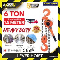 KING TOYO KT-LH6015 / KTLH6015 6Ton x 1.5M Heavy Duty Lever Hoist