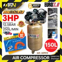 [PACKAGE] EUROX EAW6131G / EAW-6131G / EAW6131 3HP 150L 12.5BAR Air Compressor