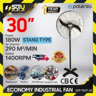 [1 YEAR WARRANTY] POTENZA EFP-750T-30 30" Industrial Stand Fan 180W