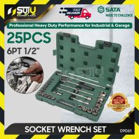 SATA 09061 25PCS 6[T 1/2" Socket Wrench Set