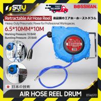 BOSSMAN BTA6510 6.5MM X 10MM X 10M Retractable Air Hose Reel Drum