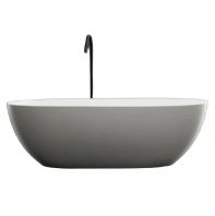 Artificial Stone Stone Bathtub #BA-CVSB111-150-WH