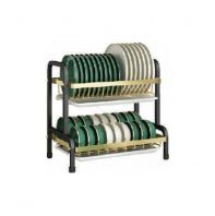2-Tier Kitchen Dish Organizer Rack #B-JN124-GD
