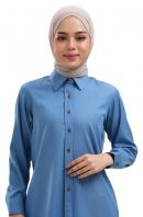 FX-928  M2 Oxford Corporate Uniform Ladies Series Long Sleeves with Cuff 160gsm