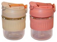 AM40 �� AUTO MUG DUAL GLASS (HIGH GRADE) + DOUBLE WALL / POLYPROPYLENE (PP) MATTE FINISH (OUTER) 350ml 360gsm (COMES WITH BOX) [PREMIUM QUALITY ]