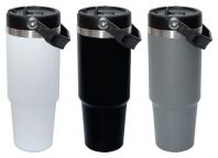 AM52 �� AUTO MUG STAINLESS STEEL 304 (INNER) WITH STRAW 900ml 550gsm (COMES WITH BOX) [PREMIUM QUALITY ]