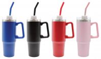 AM69 �� AUTO MUG STAINLESS STEEL WITH POLYPROPYLENE (PP) LID COVER & 2 DIFFERENT STRAWS + MATTE FINISH 900ml [12 HOUR HEAT RETENTION ] [NEW PRODUCT 2026]
