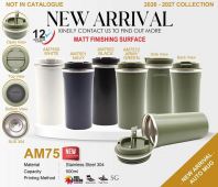 AM75 �� AUTO MUG STAINLESS STEEL 304 (INNER) + MATTE FINISHING SURFACE 500ml [12 HOUR HEAT RETENTION ] [NEW PRODUCT 2026]