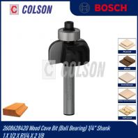 BOSCH 2608628420 Wood Cove Bit (Ball Bearing) 1/4�� Shank 1 X 1/2 X R1/4 X 2 1/8