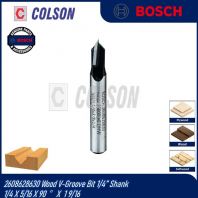 BOSCH 2608628630 Wood V-Groove Bit 1/4�� Shank 1/4 X 5/16 X 90 ��X  1 9/16