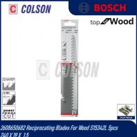 BOSCH 2608650682 Reciprocating Blades For Wood S15342L 5pcs 240 X 19 X  1.5