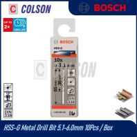 BOSCH HSS-G Metal Drill Bit 5.1-6.0mm 10Pcs / Box