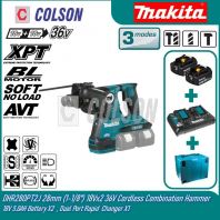 MAKITA DHR280PT2J/ DHR280Z 28 mm (1-1/8") 18Vx2 Cordless Combination Hammer Solo/Set
