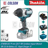 MAKITA DTW1001JX2/ DTW1001JX3/ DTW1001Z 19 mm (3/4") 18V Cordless Impact Wrench Solo / Set
