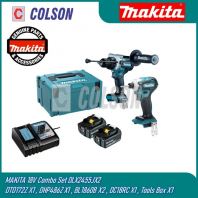 MAKITA Combo Set DLX2455JX2   DTD172Z X1 , DHP486Z X1 , BL1860B X2 , DC18RC X1 , Tools Box X1