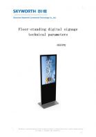 SKYWORTH Floor-standing digital signage technical parameters H55UP02