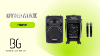 (MCMC Approved) Dynamax PRO101   10-Inch Active Portable Bluetooth Speaker with 2 Wireless Microphones & USB Playback