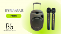 (MCMC Approved) DYNAMAX PRO315   15-Inch High-Power Portable Bluetooth Speaker with Dual UHF Wireless Microphones  Karaoke & PA System