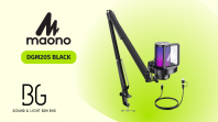 Maono DGM20S Edisi Shadow Hitam   Mikrofon Permainan USB RGB