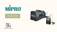 MIPRO MA-100 Sistem PA Mudah Alih dengan ACT-32T Bodypack & Mikrofon Klip Tanpa Wayar UHF untuk Pengajaran, Pemandu Pelancong & Acara