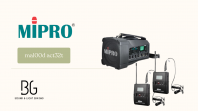 MIPRO MA-100D Sistem PA Mudah Alih Dual Bodypack ACT-32T dengan Mikrofon Klip Tanpa Wayar UHF untuk Pengajaran, Fitness & Acara