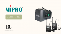 MIPRO MA-200D Sistem PA Mudah Alih Dual Bodypack ACT-32T dengan Mikrofon Klip Tanpa Wayar 60W UHF untuk Pengajaran, Fitness & Acara