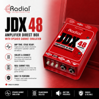 Radial Engineering JDX 48 Kotak DI Amplifier dengan Simulasi Kabinet Speaker