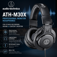 Audio-Technica ATH-M30X רҵ����������¼���Ҽ�����������������������