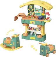 TOOL Table 3 in 1 play house DIY scene set," multi-functional children's toy that transforms into different play setups.
