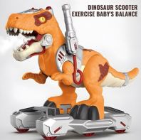 Dinosaur Scooter Ride-On Toy for Toddlers   Balance Training, Light & Sound Effects