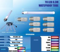 T8 LED 0.3M/4WATT-E27-RED/BLUE/PURPLE/PINK/YELLOW/GREEN