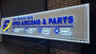 SPARE PARTS 3D LED FRONLIT ALUMINIUM BASE EDGE LIGHT SIGNBOARD INSTALL AT BUTTERWORTH | PENANG