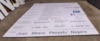 CUSTOM TEMPORALY BUILDING CONSTRUCTION INFORMATION SIGN INSTALL AT KANGAR | PERLIS