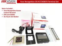 HIKVISION DS-K1T343EFX Face Recognition Door Access Control Terminal + EM-Lock Package (Fingerprint + Exit Button)