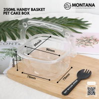 250ML HANDY BASKET  PET CAKE BOX