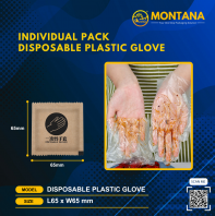 INDIVIDUAL PACK DISPOSABLE PLASTIC GLOVE