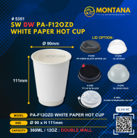 (5351) SW DW PA-F12OZD WHITE PAPER HOT CUP