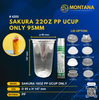 (4205)  SAKURA 22OZ PP UCUP ONLY 95MM
