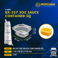 (4692) BX-327 2OZ SAUCE CONTAINER SQ