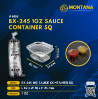 (4698) BX-245 1OZ SAUCE CONTAINER SQ