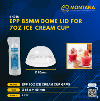 (4946) EPP 85MM DOME LID FOR 7OZ ICE CREAM CUP