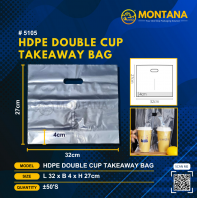 (5105) HDPE DOUBLE CUP TAKEAWAY BAG