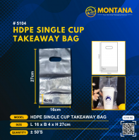 (5104) HDPE SINGLE CUP TAKEAWAY BAG