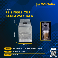(4922) PE SINGLE CUP TAKEAWAY BAG