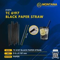 (5373) TC 6197  BLACK PAPER STRAW