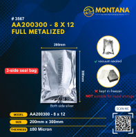 (3567) FULL METALIZED AA200300 - 8 x 12